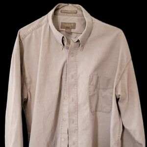 Men's Button-Down Shirt in Light Beige